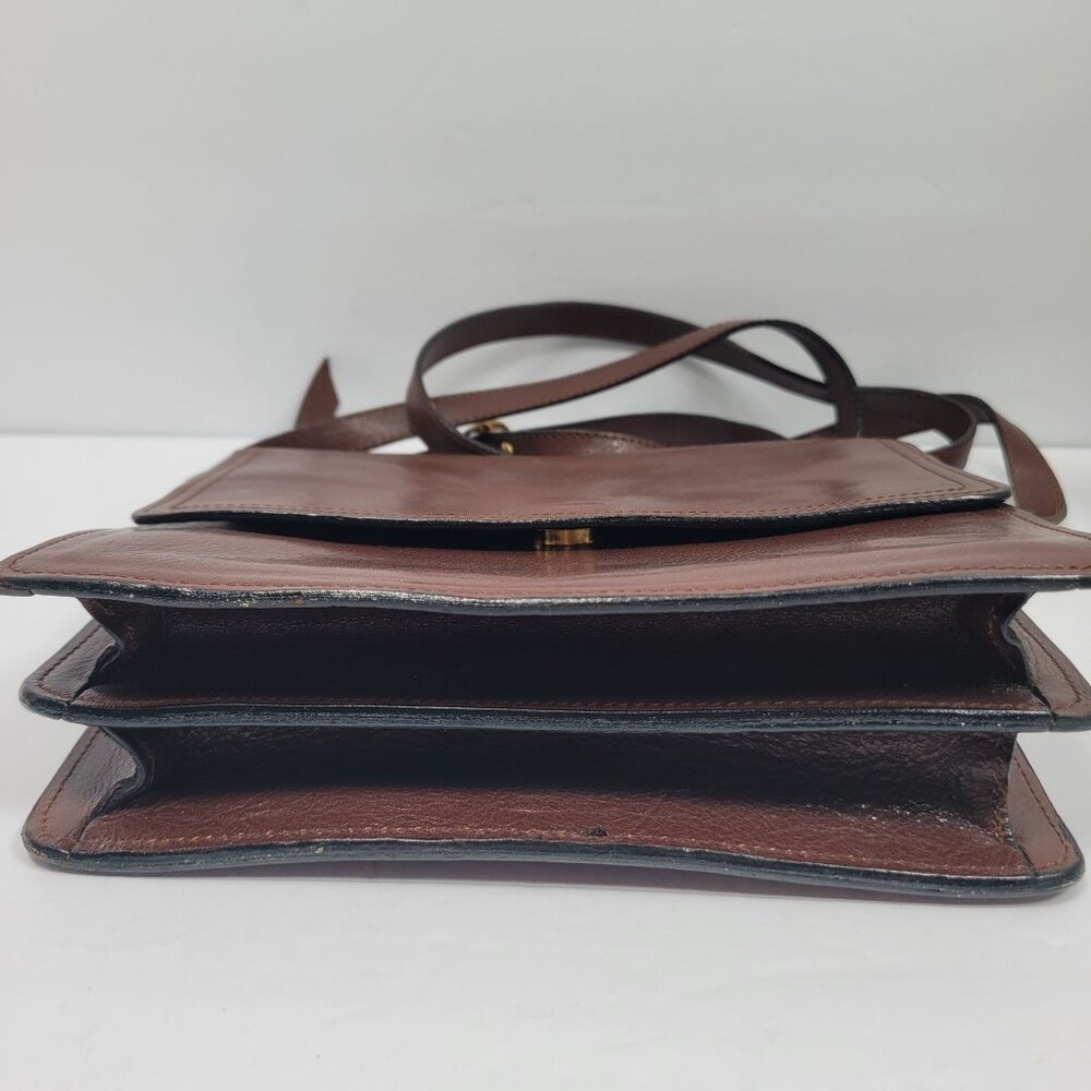 Moscardini Women's Brown Leather Crossbody Bag Made In Italy - Picture 5 of 12
